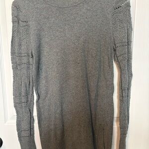 LOFT Gray Crew Neck Sweater
